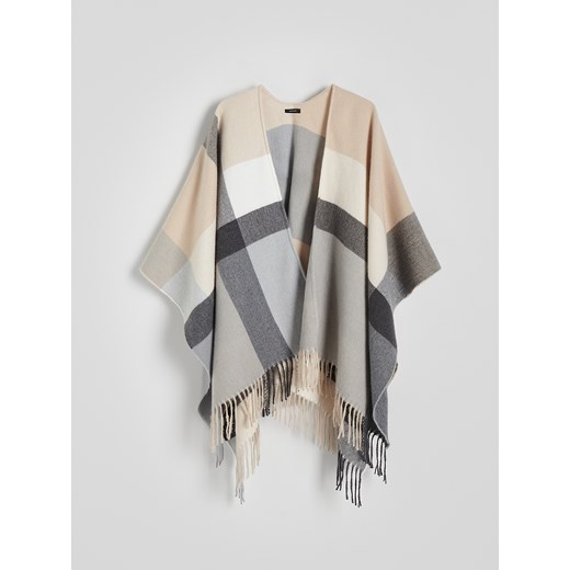 Reserved - Poncho z dodatkiem wiskozy - wielobarwny ze sklepu Reserved w kategorii Poncza - zdjęcie 177581990