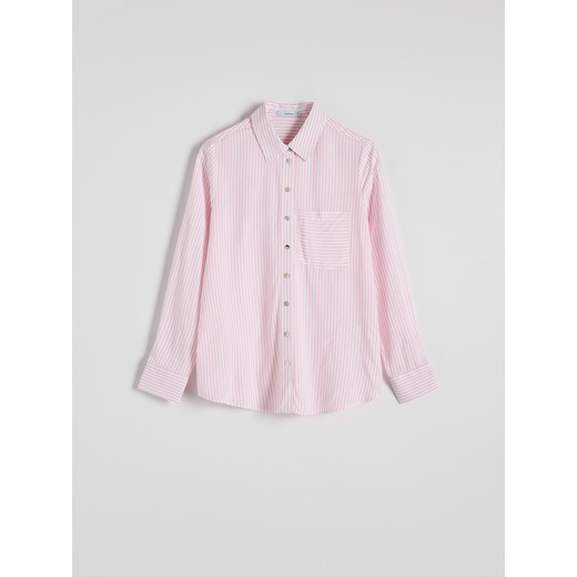 Reserved - Koszula regular z wiskozy - różowy Reserved S Reserved