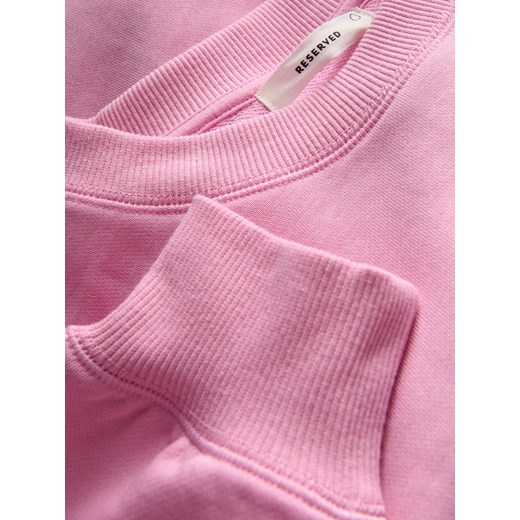 Reserved - Bawełniana bluza - pastelowy róż Reserved M Reserved