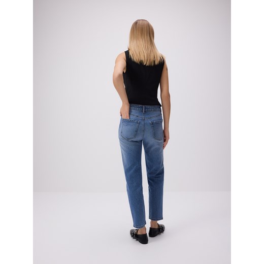 Reserved - Jeansy mom fit slim - niebieski Reserved 38 Reserved