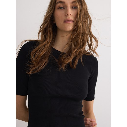 Reserved - T-shirt slim fit - czarny Reserved L Reserved