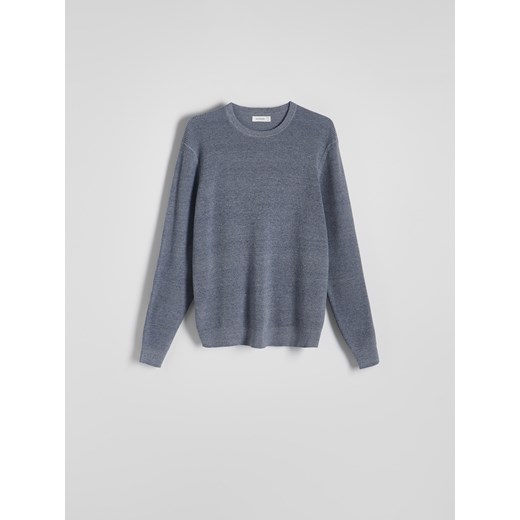 Reserved - Sweter z bawełną - niebieski Reserved XXL Reserved