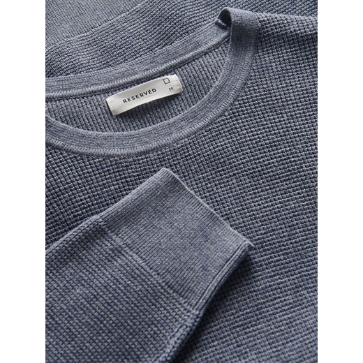 Reserved - Sweter z bawełną - niebieski Reserved XXL Reserved