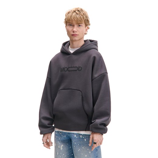 Cropp - Bluza hoodie z dekoracyjnymi przeszyciami - szary ze sklepu Cropp w kategorii Bluzy męskie - zdjęcie 177588162