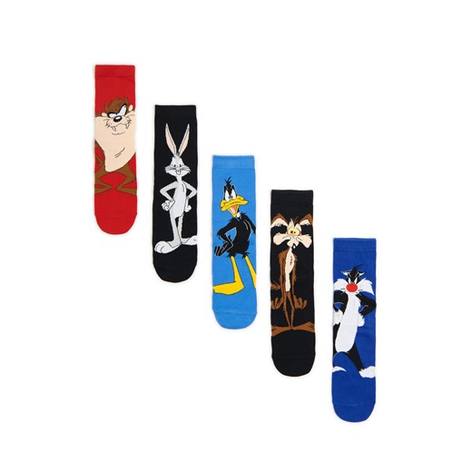 Cropp - 5 pack skarpet z postaciami Looney Tunes - wielobarwny ze sklepu Cropp w kategorii Skarpetki męskie - zdjęcie 177588592
