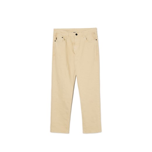 Cropp - Beżowe spodnie slim fit - beżowy ze sklepu Cropp w kategorii Spodnie męskie - zdjęcie 177588920