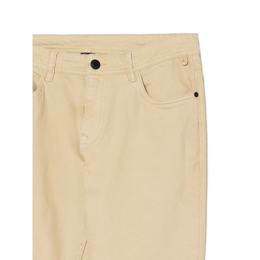 Cropp - Basicowe beżowe spodnie - beżowy Cropp 28 Cropp