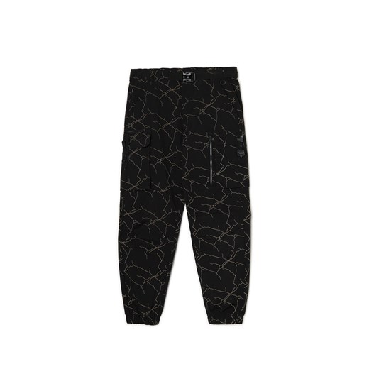 Cropp - Spodnie jogger loose z nadrukiem reflective - czarny ze sklepu Cropp w kategorii Spodnie męskie - zdjęcie 177588952