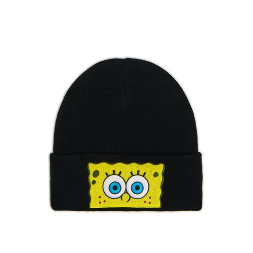 Cropp - Czapka beanie z naszywką SpongeBoba - czarny Cropp Uniwersalny Cropp