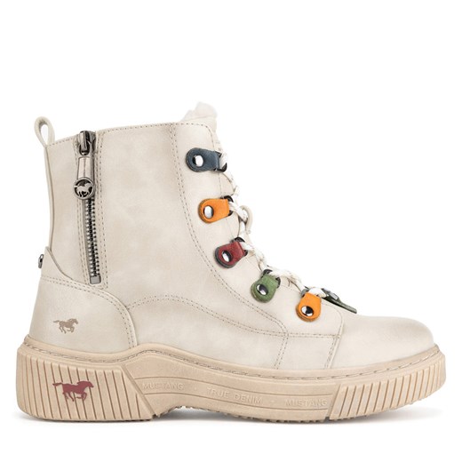 Botki Mustang 1436-601 Beżowy Mustang 42 eobuwie.pl