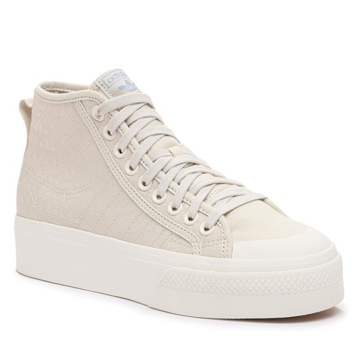 Sneakersy adidas Nizza Platform Mid Shoes HQ1986 Beżowy 38 promocyjna cena eobuwie.pl
