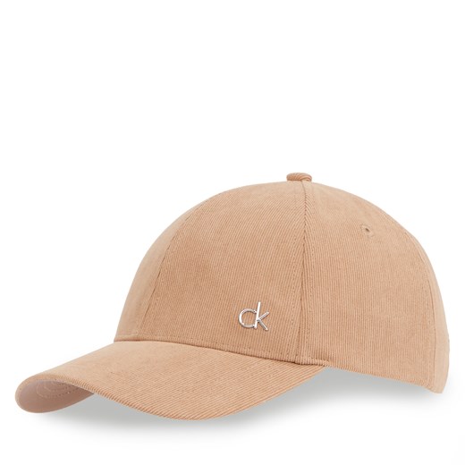 Czapka z daszkiem Calvin Klein Corduroy Cotton Cap K60K612894 Brązowy Calvin Klein one size eobuwie.pl
