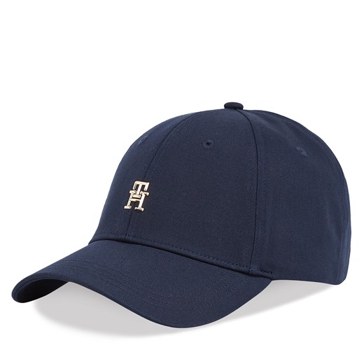 Czapka z daszkiem Tommy Hilfiger Elevated Chic Cap AW0AW17128 Granatowy ze sklepu eobuwie.pl w kategorii Czapki z daszkiem damskie - zdjęcie 177594084