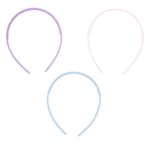 Zestaw 3 opasek materiałowych Nelli Blu 7KE-005-AW23 Różowy Nelli Blu one size eobuwie.pl