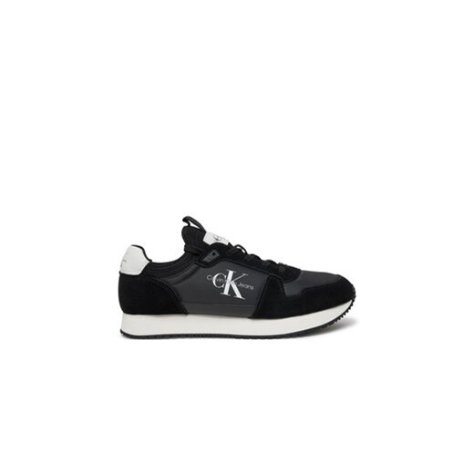 Calvin Klein Sneakersy Runner Sock Laceup Ny-Lth YM0YM00553 Czarny ze sklepu MODIVO w kategorii Buty sportowe męskie - zdjęcie 177600662