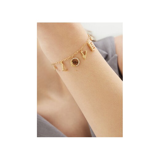 Guess Bransoletka JUBB05 033JW Złoty Guess S MODIVO
