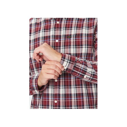 Lee Koszula 112341759 Bordowy Regular Fit Lee M MODIVO