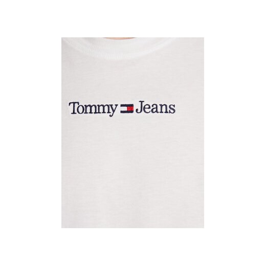Tommy Jeans T-Shirt Serif Linear DW0DW15049 Biały Regular Fit Tommy Jeans XL MODIVO