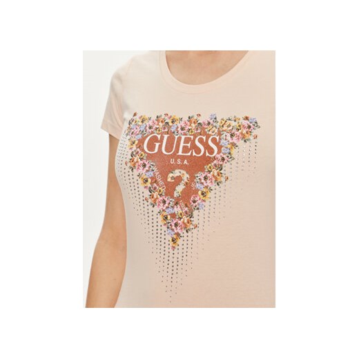 Guess T-Shirt W4YI72 J1314 Różowy Slim Fit Guess L MODIVO