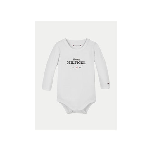Tommy Hilfiger Body dziecięce Monotype Logo KN0KN01974 Biały Tommy Hilfiger 86 MODIVO