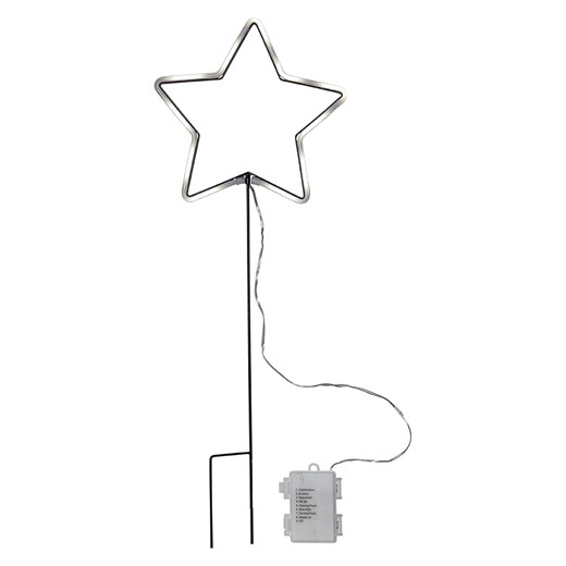 STAR Trading Lampa ogrodowa LED &quot;Neonstar&quot; w kolorze zimnej bieli - 22 x 60 cm ze sklepu Limango Polska w kategorii Dekoracje bożonarodzeniowe - zdjęcie 177620961