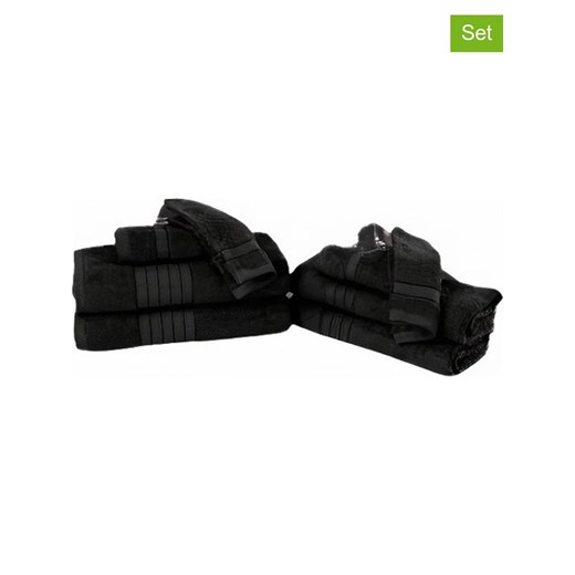 Good Morning 8-częściowy zestaw ręczników w kolorze czarnym ze sklepu Limango Polska w kategorii Ręczniki - zdjęcie 177621124