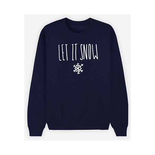 WOOOP Bluza &quot;Let it Snow&quot; w kolorze granatowym ze sklepu Limango Polska w kategorii Bluzy damskie - zdjęcie 177621512