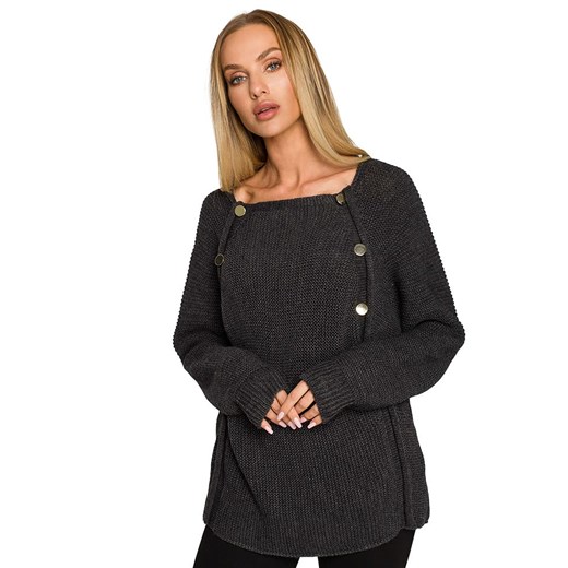 made of emotion Sweter w kolorze antracytowym ze sklepu Limango Polska w kategorii Swetry damskie - zdjęcie 177622121