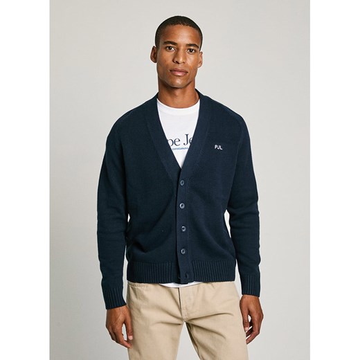 Pepe Jeans Kardigan &quot;Chelsea&quot; w kolorze granatowym ze sklepu Limango Polska w kategorii Swetry męskie - zdjęcie 177624313