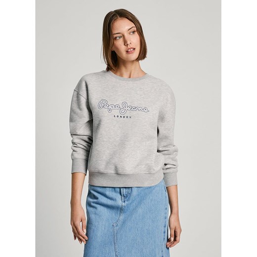 Pepe Jeans Bluza w kolorze jasnoszarym ze sklepu Limango Polska w kategorii Bluzy damskie - zdjęcie 177624394