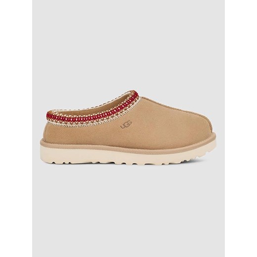 UGG Skórzane kapcie &quot;Tasman&quot; w kolorze beżowym ze sklepu Limango Polska w kategorii Kapcie damskie - zdjęcie 177628291