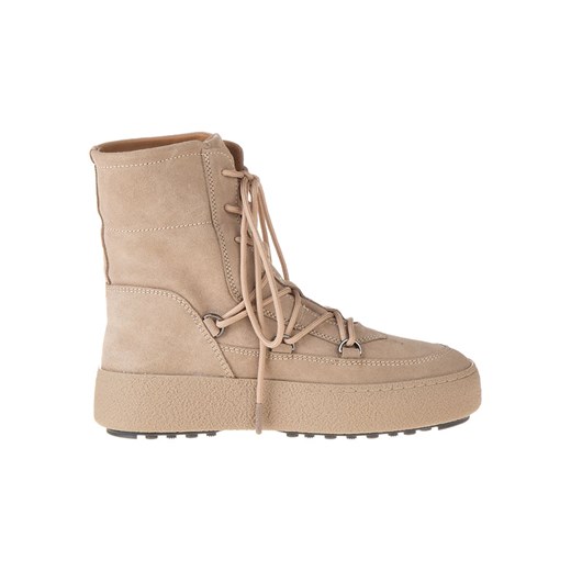 Moon Boot Skórzane botki zimowe &quot;Mtrack Lace&quot; w kolorze beżowym Moon Boot 40 promocyjna cena Limango Polska