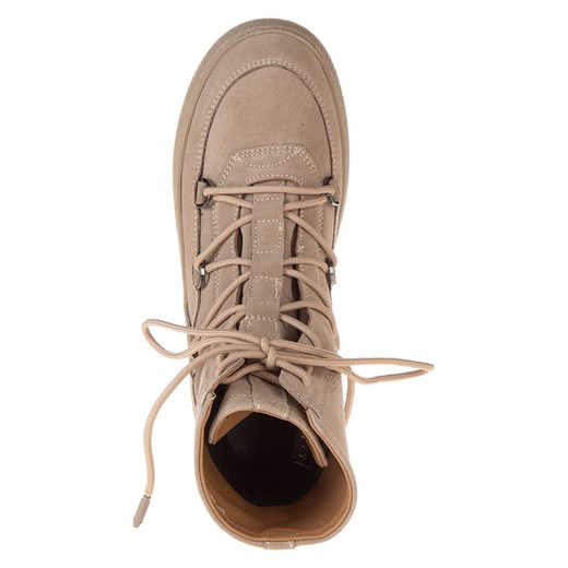 Moon Boot Skórzane botki zimowe &quot;Mtrack Lace&quot; w kolorze beżowym Moon Boot 46 wyprzedaż Limango Polska