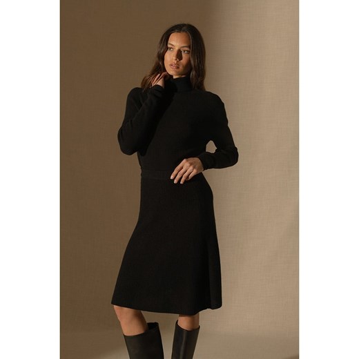 Perfect Cashmere Kaszmirowa spódnica "Shaw" w kolorze czarnym ze sklepu Limango Polska w kategorii Spódnice - zdjęcie 177629331