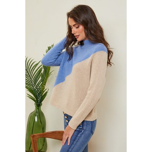 Joséfine Sweter w kolorze błękitno-beżowym Joséfine L Limango Polska okazyjna cena