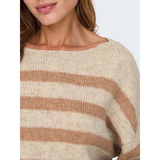 ONLY Sweter w kolorze beżowo-jasnobrązowym XL okazja Limango Polska