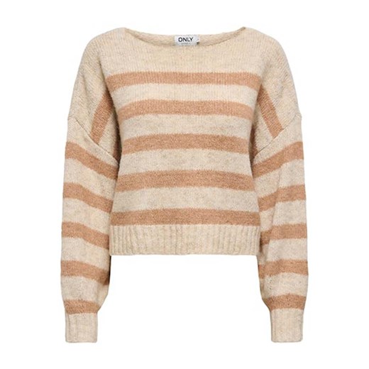 ONLY Sweter w kolorze beżowo-jasnobrązowym XL okazyjna cena Limango Polska
