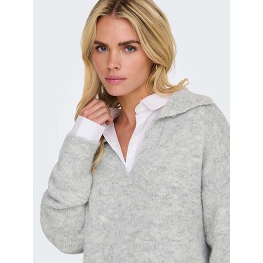 ONLY Sweter w kolorze jasnoszarym L Limango Polska wyprzedaż