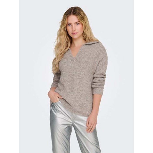 ONLY Sweter w kolorze beżowym ze sklepu Limango Polska w kategorii Swetry damskie - zdjęcie 177631060
