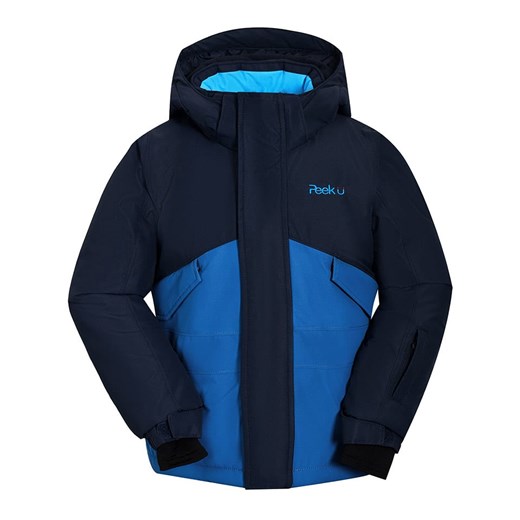 Peek U Zimowa kurtka funkcyjna &quot;Kiran&quot; w kolorze granatowo-niebieskim ze sklepu Limango Polska w kategorii Kurtki chłopięce - zdjęcie 177632004