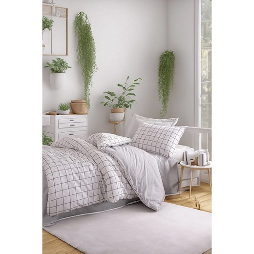 Elizabed Komplet pościeli w kolorze szaro-białym Elizabed 155x200 cm okazyjna cena Limango Polska
