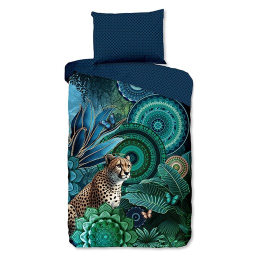 Hip Komplet pościeli satynowej &quot;Nyah&quot; w kolorze zielono-niebieskim Hip 200x200/220 cm wyprzedaż Limango Polska