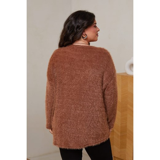 Curvy Lady Sweter w kolorze jasnobrązowym Curvy Lady 44/46 okazja Limango Polska