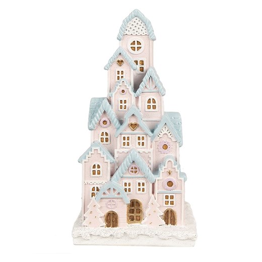 Clayre &amp; Eef Dekoracja LED w kolorze jasnoróżowo-błękitnym - 13 x 26 x 13 cm ze sklepu Limango Polska w kategorii Dekoracje - zdjęcie 177634700