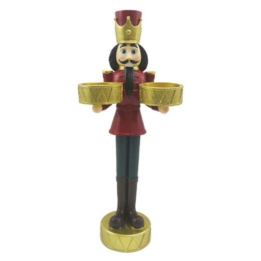 Clayre &amp; Eef Figurka dekoracyjna w kolorze złoto-czerwonym - 12 x 28 x 8 cm ze sklepu Limango Polska w kategorii Dekoracje - zdjęcie 177634704