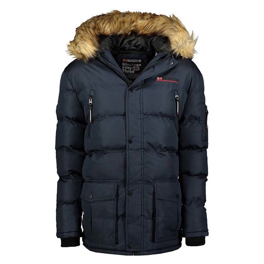 Geographical Norway Płaszcz pikowany &quot;Bravici&quot; w kolorze granatowym ze sklepu Limango Polska w kategorii Kurtki męskie - zdjęcie 177634931