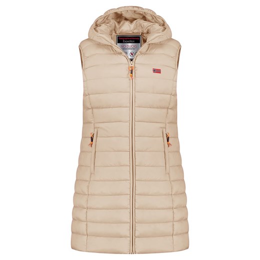 Geographical Norway Kamizelka pikowana &quot;Vatikolor&quot; w kolorze beżowym ze sklepu Limango Polska w kategorii Kamizelki damskie - zdjęcie 177635040