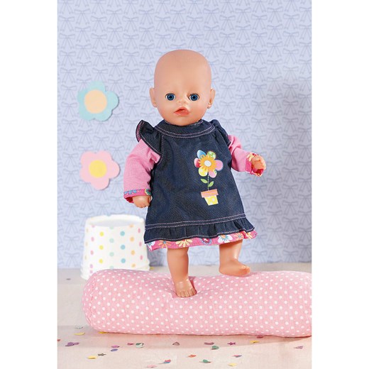 Dolly Moda Ubranko &quot;Dolly Jeans Dress&quot; w kolorze granatowym dla lalek Dolly Moda onesize okazja Limango Polska