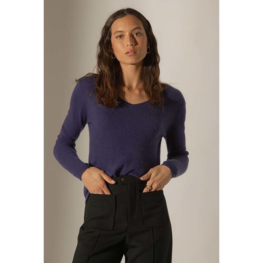 Perfect Cashmere Kaszmirowy sweter &quot;Shannon&quot; w kolorze fioletowym ze sklepu Limango Polska w kategorii Swetry damskie - zdjęcie 177635852