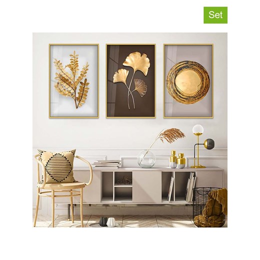 ABERTO DESIGN Druki (3 szt.) na szkle w ramce ze sklepu Limango Polska w kategorii Obrazy - zdjęcie 177636512